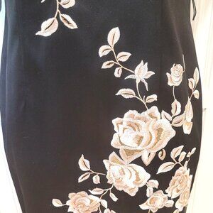 White House Black Market Black & Cream Floral Dress